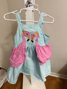 Baby Essentials Flamingo Dress & Diaper Cover